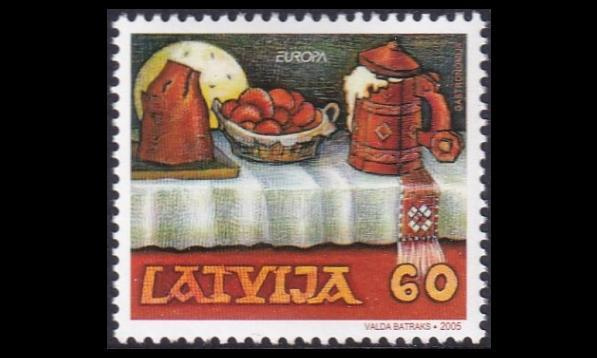 Latvia 635 ** Europa gastronomia (2005)