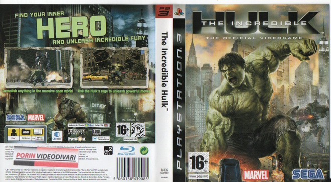 Incredible Hulk (Official Videogame)	(66 233)	k		PS3