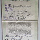 HYRSKY polkupyörä takuutodistu v. 1941 - pikkukuva 1