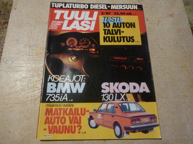 TL  3-87  BMW 735i  , Skoda 130