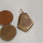 Vintage Medaljonki riipus aurinko käsityö kaiverrettu - pikkukuva 4