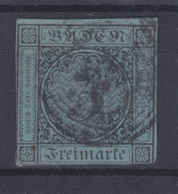 Saksa Reich Baden 1858 Mi 8 Mi 40€