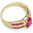 62 .. 18 KGF Kulta Ruby Fashion Häikäisevän Kaunis .. Sormus - pikkukuva 4