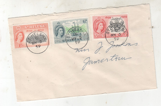 St Helena 1959 merkkien FDC