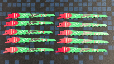 10 kpl Puukkosahanteräsarja puulle 152 mm terät