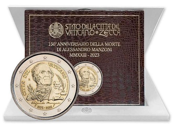 ** VATIKAANI 2€ 2023 Manzoni kansiossa**