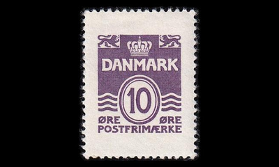 Tanska 246B ** Aaltoviiva 10 öre (1938)