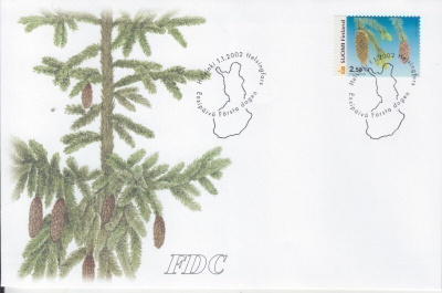 FDC  2002 2,5€ Kuusi.