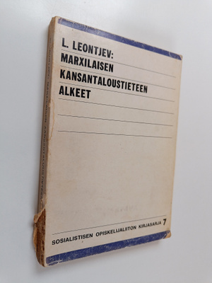 L. Leontjev : Marxilaisen kansantaloustieteen alkeet