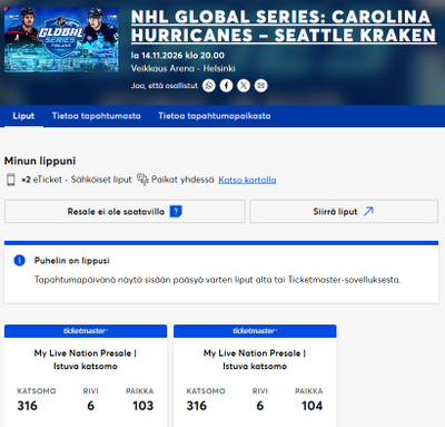 NHL Global Series: Carolina Hurricanes – Seattle Kraken