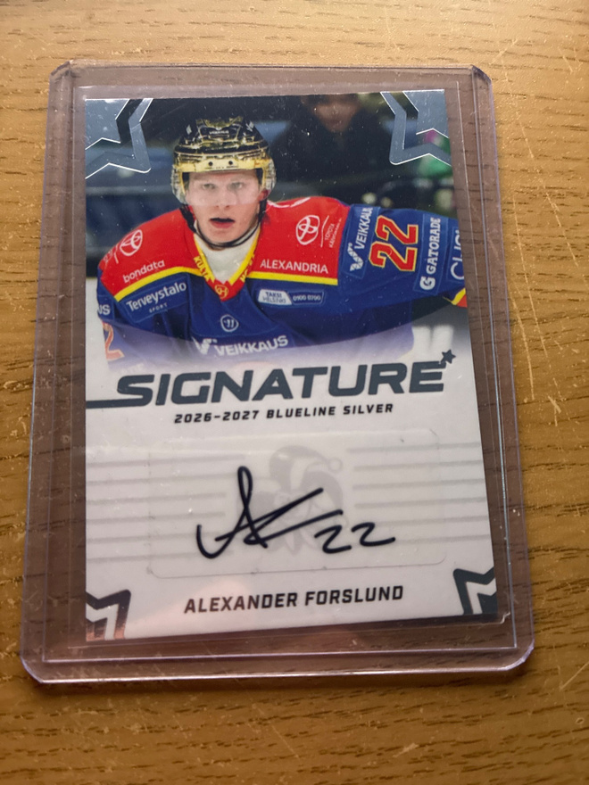 Alexander Forslund Jokerit silver signature blueline
