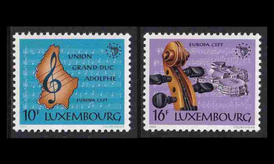 Luxemburg 1125-6 ** Europa musiikkivuosi (1985)