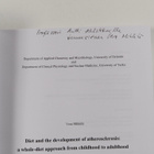 vera Mikkilä : Diet and the development of atherosclerosi... - pikkukuva 2