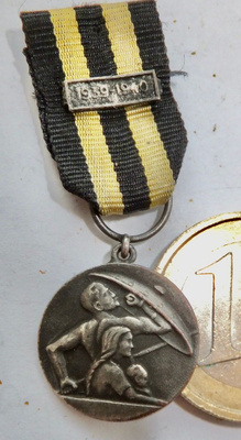 VANHA Väestönsuojelun Asniomitali 1 lk Solki 1939-1940 Mini