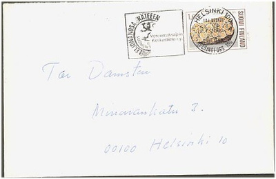 1986 geologia 1,60 mk kirje