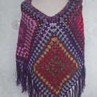 Alina´s Handmade käsityö virkattu Pontso hupulla ja hapsuill - pikkukuva 1