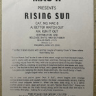 [12''] RISING SUN: BETTER WATCH OUT (Drum’n’bass) - pikkukuva 3