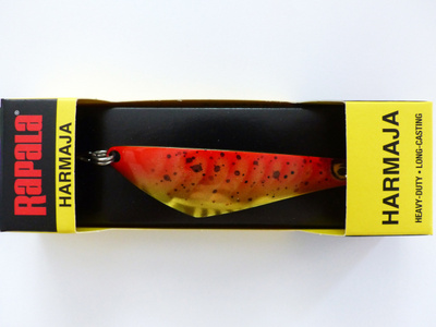 RAPALA HARMAJA 85mm, 18g Väri: Gold Fluerecent Red