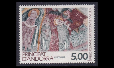 Andorra Fr 396 ** Uskonnollista taidetta (1988)