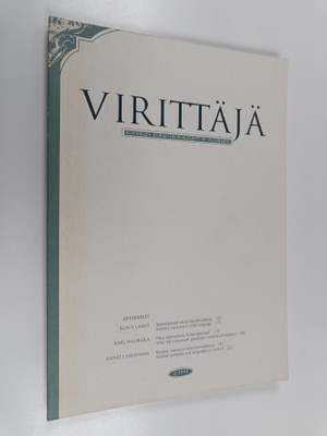 Virittäjä 2/1995 : kotikielen seuran aikakauslehti 99. vu...