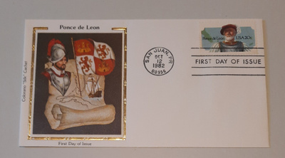 USA FDC Ponce de Leon Colorano "Silk"