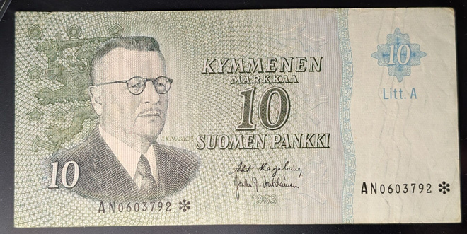 10 Markkaa 1963 Litt. A tähti AN0603792