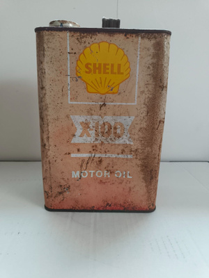 VANHA SHELL X-100 Motor Oil ÖLJYKANISTERI