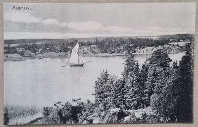 Naantali Merimasku postikortti+negatiivi