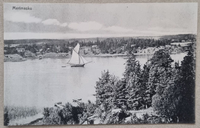 Naantali Merimasku postikortti+negatiivi