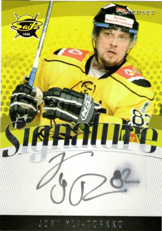 2011-12 Cardset JONI YLI-TORKKO SaiPa Signature nimmari