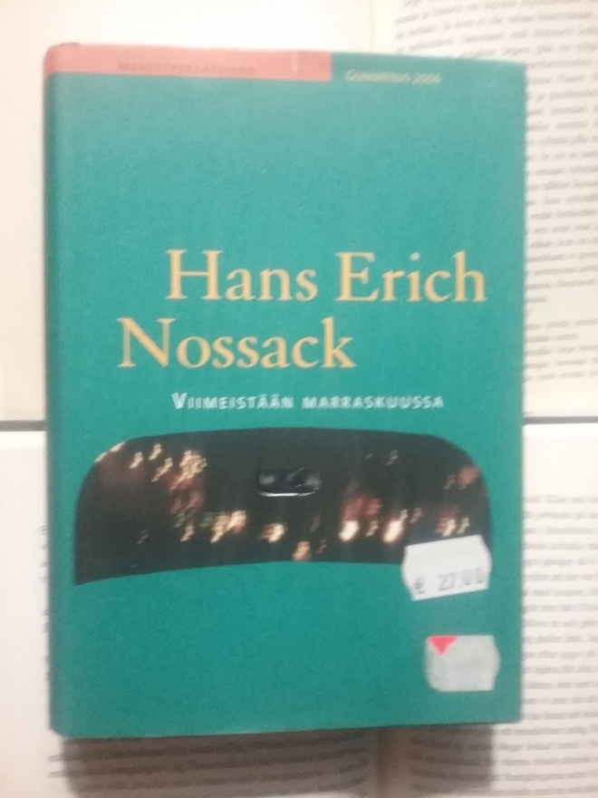 Hans Erich Nossack - Viimeistään marraskuussa (sid.)