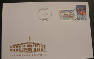 1991 Joulu + Pro Filatelia FDC-t  SUND ( Åland ) leimalla