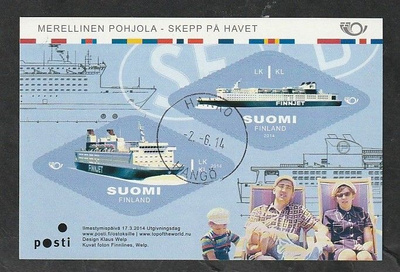 BL83 Merellinen Pohjola leimattu blokki.