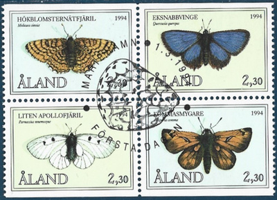 Åland 1994 ÅV 2 Perhosia EP leima NELILÖ LaPe 082-085