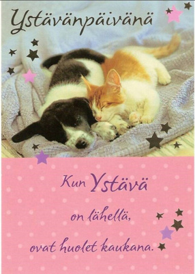 kortti ** Ihanalle ystävälle - eril. ystävänpäiväkortteja