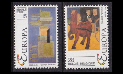 Belgia 2553-4 ** Europa nykytaide (1993)