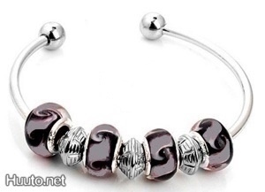 650 .. Retro Silver Fashion Bohemian Lampwork Rannekoru