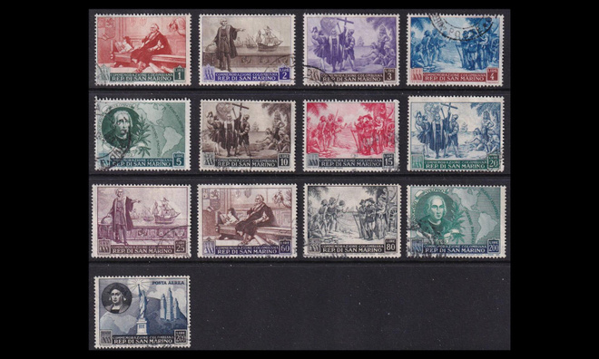 San Marino 464-76 o Kolumbuksen syntymästä 500v (1952)