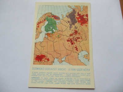 Karttakortti suomalais-ugrilaiset kansat *
