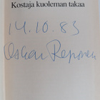Oskar Reponen : Kostaja kuoleman takaa (signeerattu) - pikkukuva 2