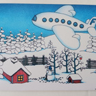 Finnair, lento yli joulumaiseman, joulupk, ei p. - pikkukuva 1