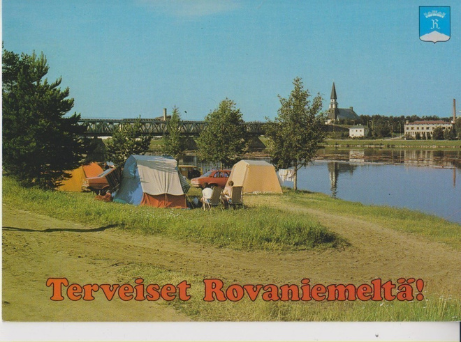Rovaniemi leirintäaluetta camping, vaakuna,   väri    e134