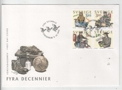 Ruotsi  FDC 1996 Neljä vuosikymmentä.