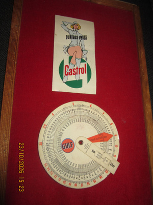 Vintage castrol tarra + matkamittari 60 lukua