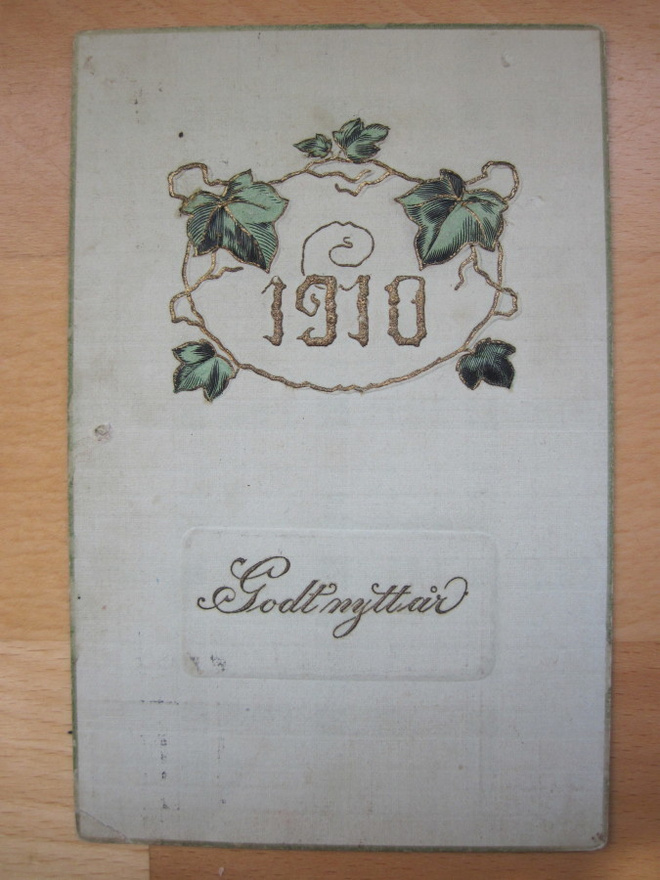 VANHA Postikortti Onnitelukortti 1910 Kohopainettu