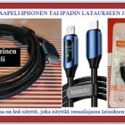USB C - Lightning data/latauskaapeli digitaalinäyttö/2 metri - pikkukuva 1