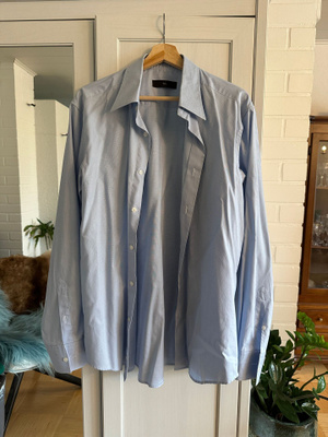 Miesten Zegna vaaleansininen kauluspaita L