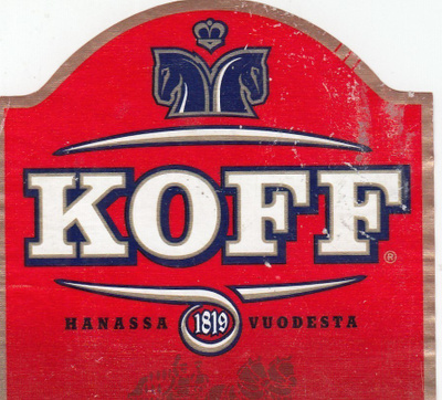 Olutetiketti  Koff III  Sinebrychoff    , a3