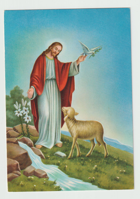 Paperitaide : Jeesus - valkoinen lintu ja lammas