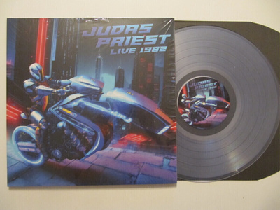 Judas Priest Live 1982 LP Värivinyyli Kirkas Avattavat kanne